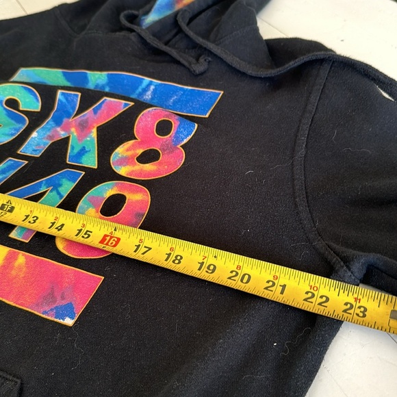 🐞Vintage West 49 60%cotton 40% polyester Y2K hoodie, multicolour n black youth L - Picture 6 of 9